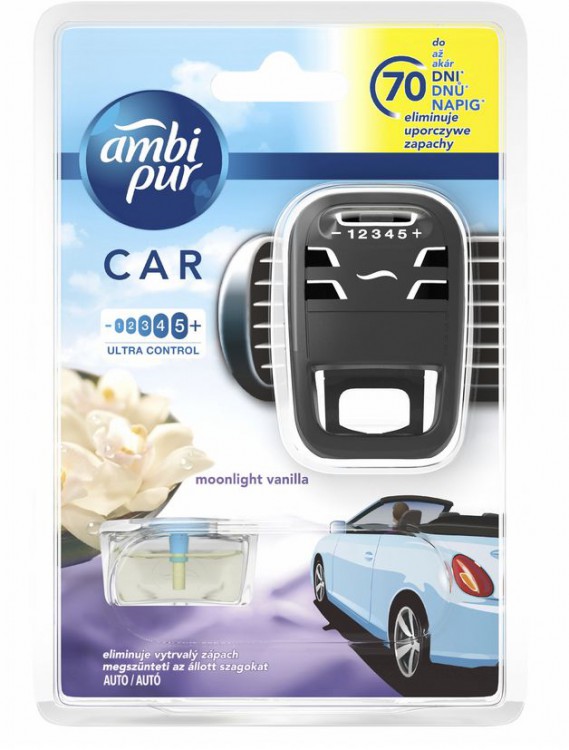 Ambi Pur Car květ Vanilky 7ml komplet | Čistící, dezinf.prostř., dezodoranty - Osvěžovač vzduchu - Do automobilů